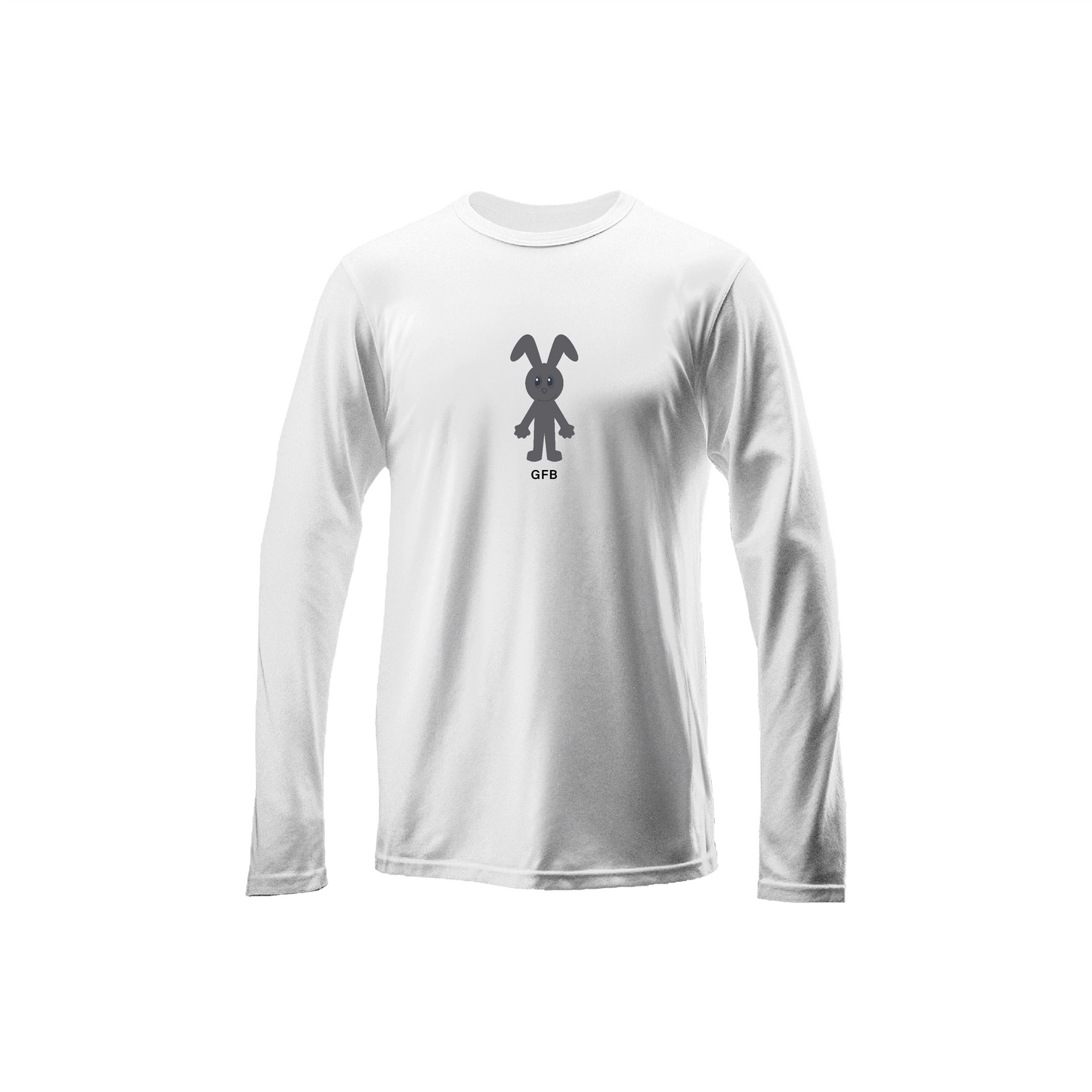 Grey Middle White T-Shirt Long Sleeve