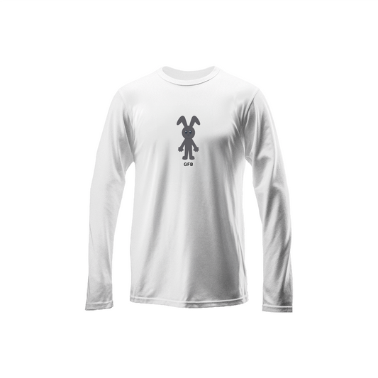 Grey Middle White T-Shirt Long Sleeve