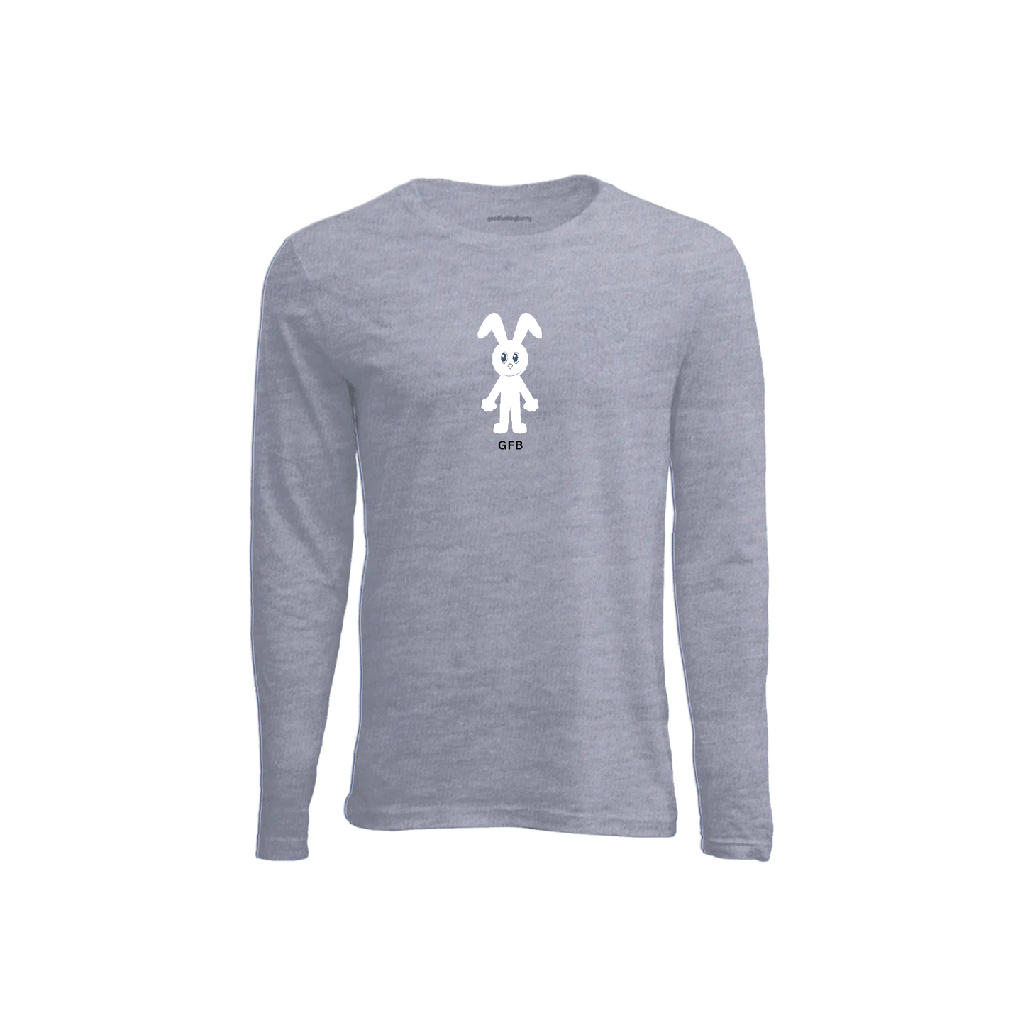 White Middle Heather Grey Long Sleeve