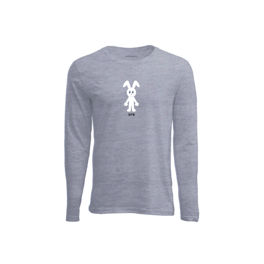 White Middle Heather Grey Long Sleeve