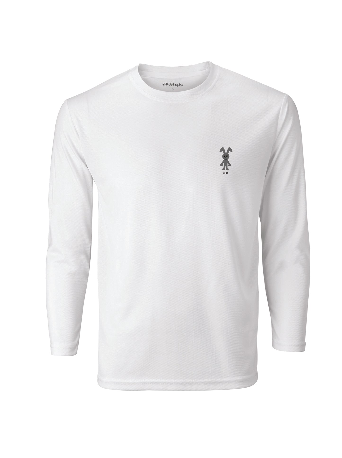 gfb Grey Long Sleeve T-Shirt in White ll